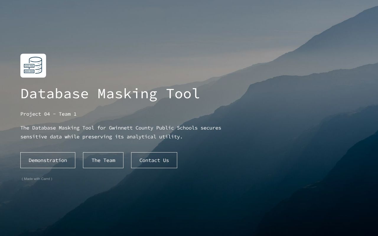 Database Masking Tool